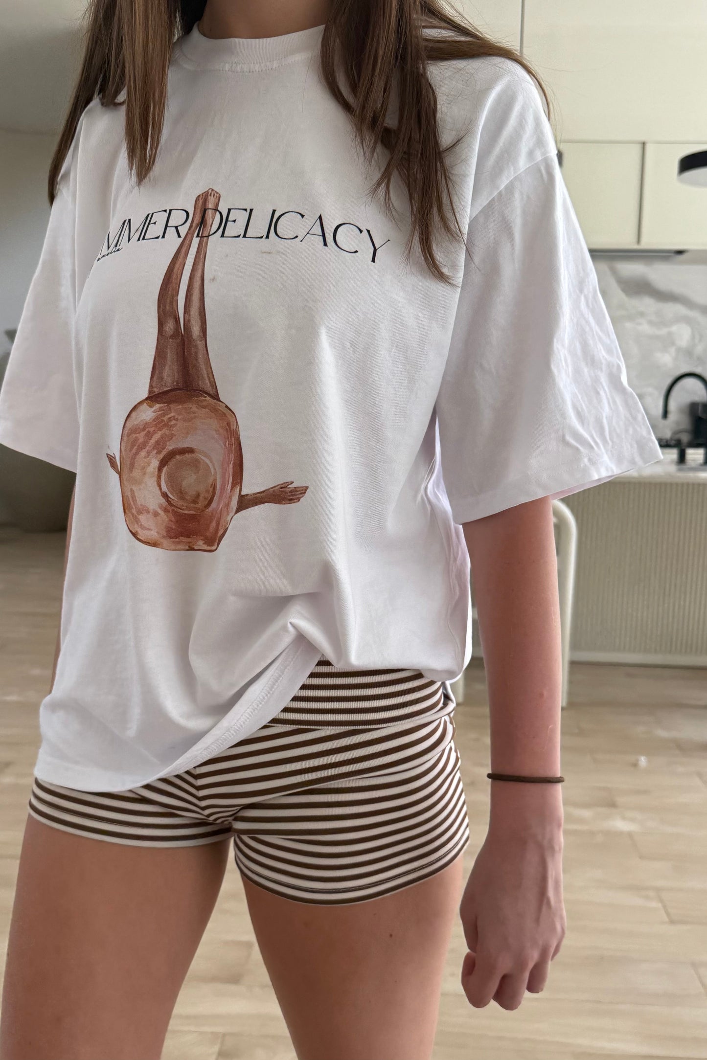 Tan Oversized Tee